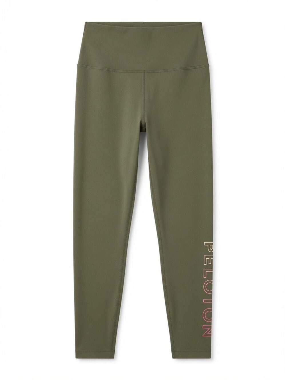 Peloton High-Waisted Olive Green Logo Leggings